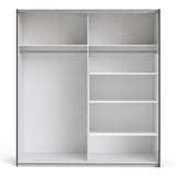 Verona 180cm Sliding Wardrobe with 5 Shelves