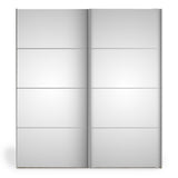 Verona 180cm Sliding Mirrored Wardrobe with 5 Shelves