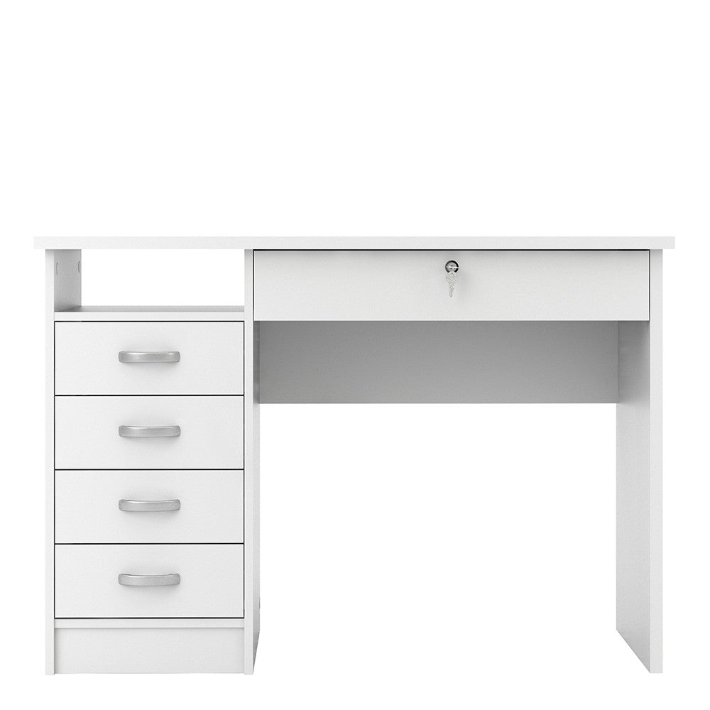 Function Plus Desk with 5 Drawers