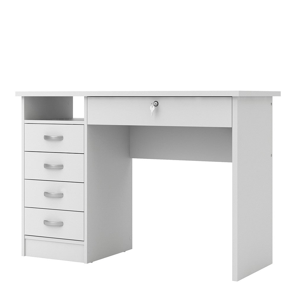 Function Plus Desk with 5 Drawers