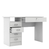 Function Plus Desk with 5 Drawers