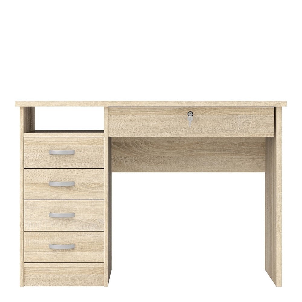 Function Plus Desk with 5 Drawers