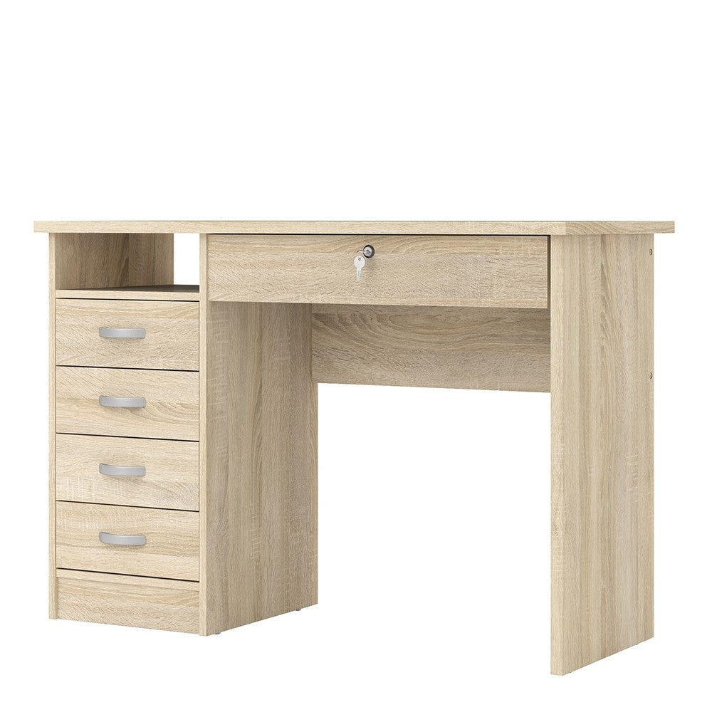 Function Plus Desk with 5 Drawers