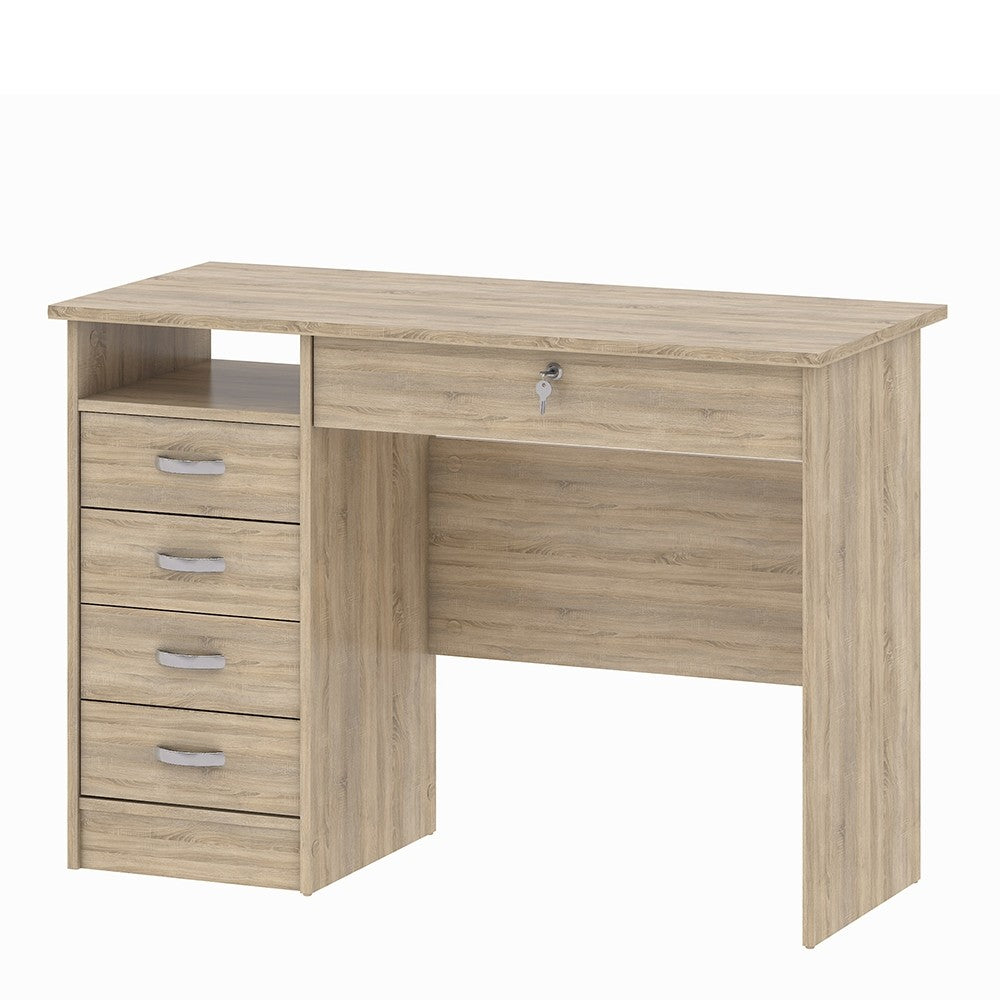 Function Plus Desk with 5 Drawers