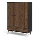 Winslow Rustic Wardrobe with 3 Doors & 3 Drawers