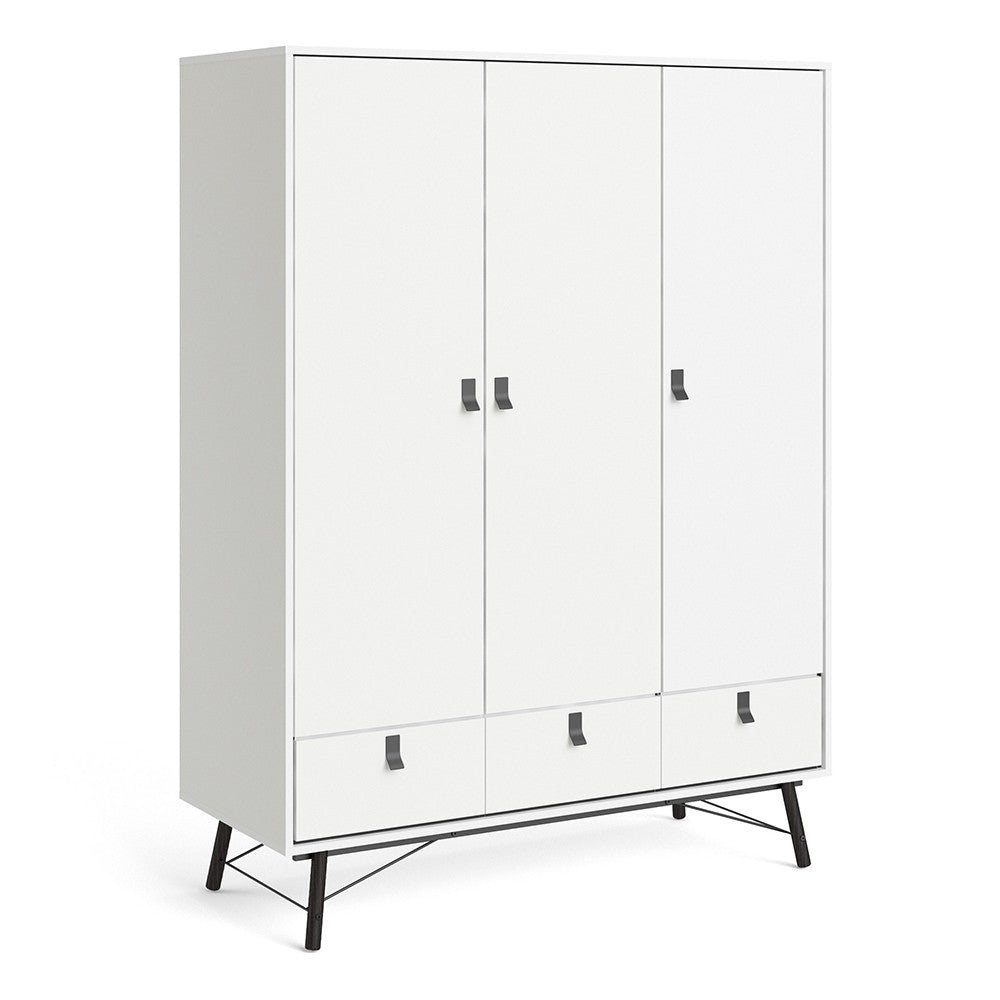 Winslow Rustic Wardrobe with 3 Doors & 3 Drawers