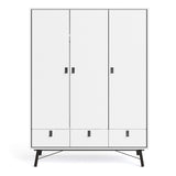 Winslow Rustic Wardrobe with 3 Doors & 3 Drawers