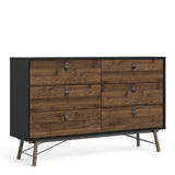 Winslow Rustic Wide Double 6 Drawer Chest