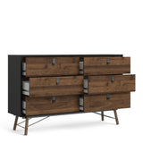 Winslow Rustic Wide Double 6 Drawer Chest