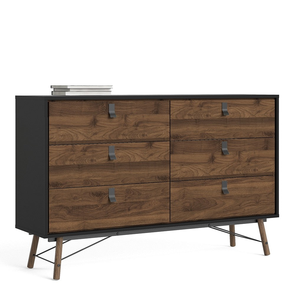 Winslow Rustic Wide Double 6 Drawer Chest