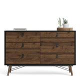 Winslow Rustic Wide Double 6 Drawer Chest