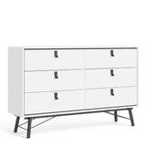 Winslow Rustic Wide Double 6 Drawer Chest