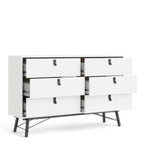 Winslow Rustic Wide Double 6 Drawer Chest