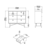 Winslow Rustic Double Chest of 6 Drawers