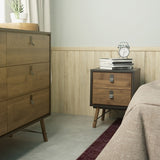 Winslow Rustic 2 Drawer Bedside Cabinet