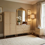 Manila Rattan 7 Drawer Chest 3 Piece Bedroom Set