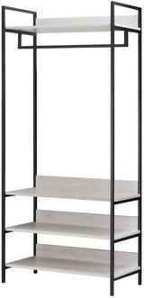 Alva Open Wardrobes with 2 Drawers & 4 Shelves Set