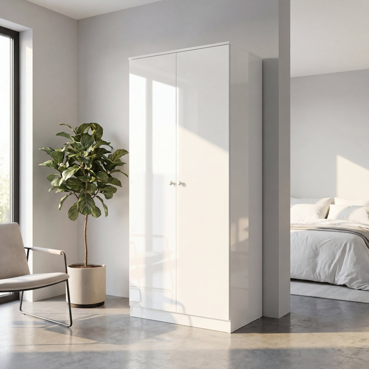 Denver 2 Door Double Wardrobe