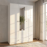 Denver 3 Door 2 Drawer Mirrored Triple Wardrobe