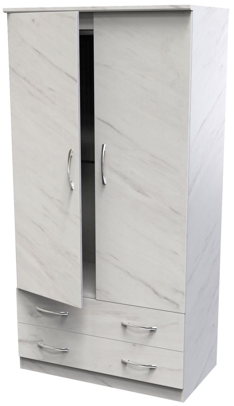 Avon Wide 2 Door 2 Drawer Double Wardrobe