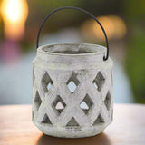 Athena Stone Lattice Ceramic Lantern
