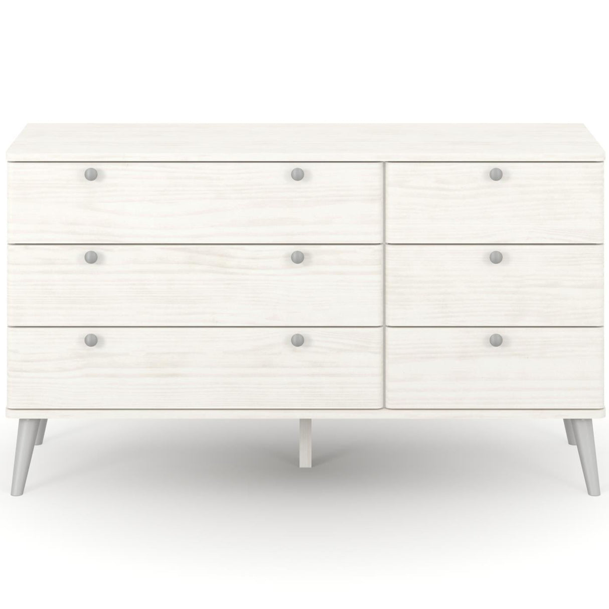 Augusta Curved 6 Drawer Wide Chest