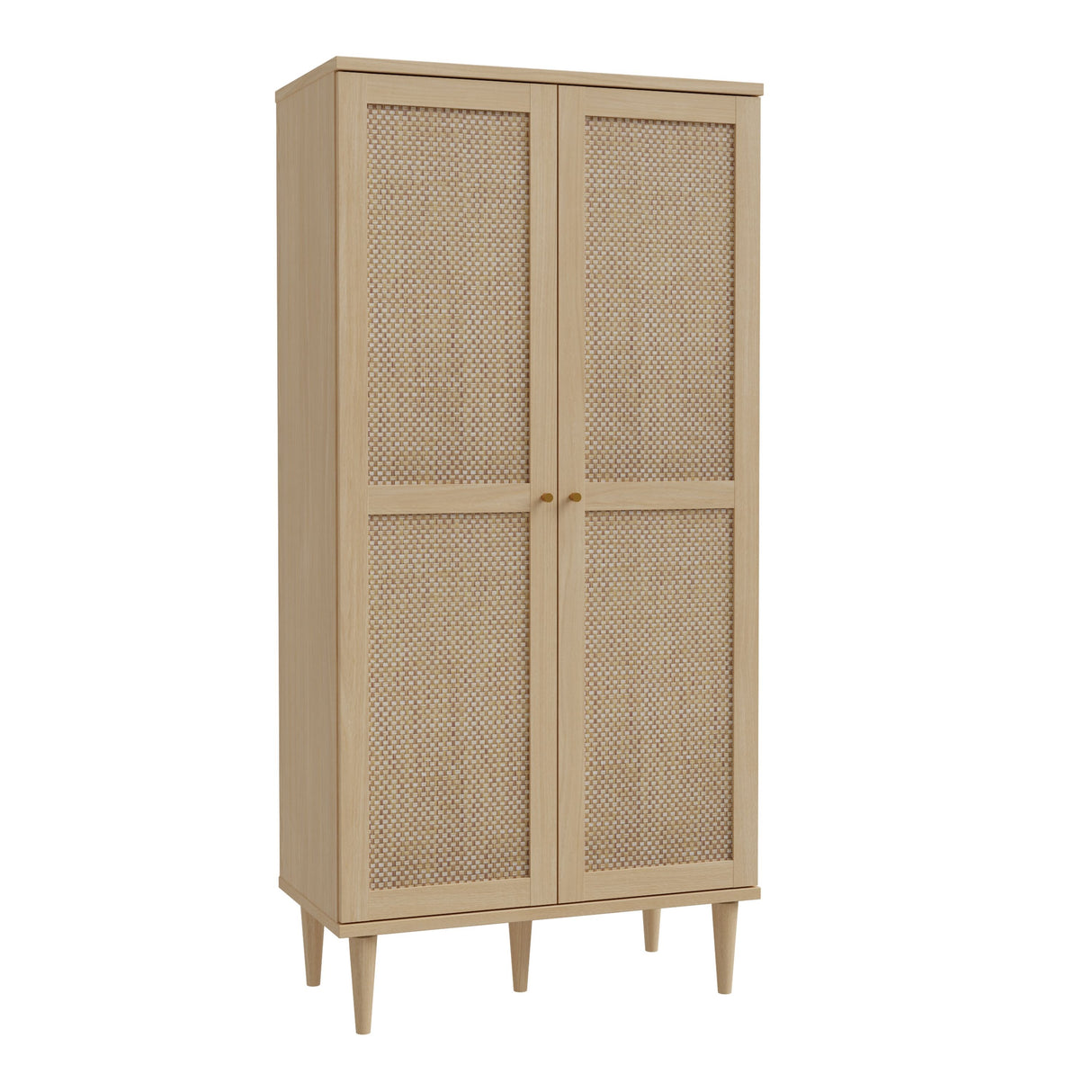 Calasetta Rattan and Light Oak 2 Door Display Unit