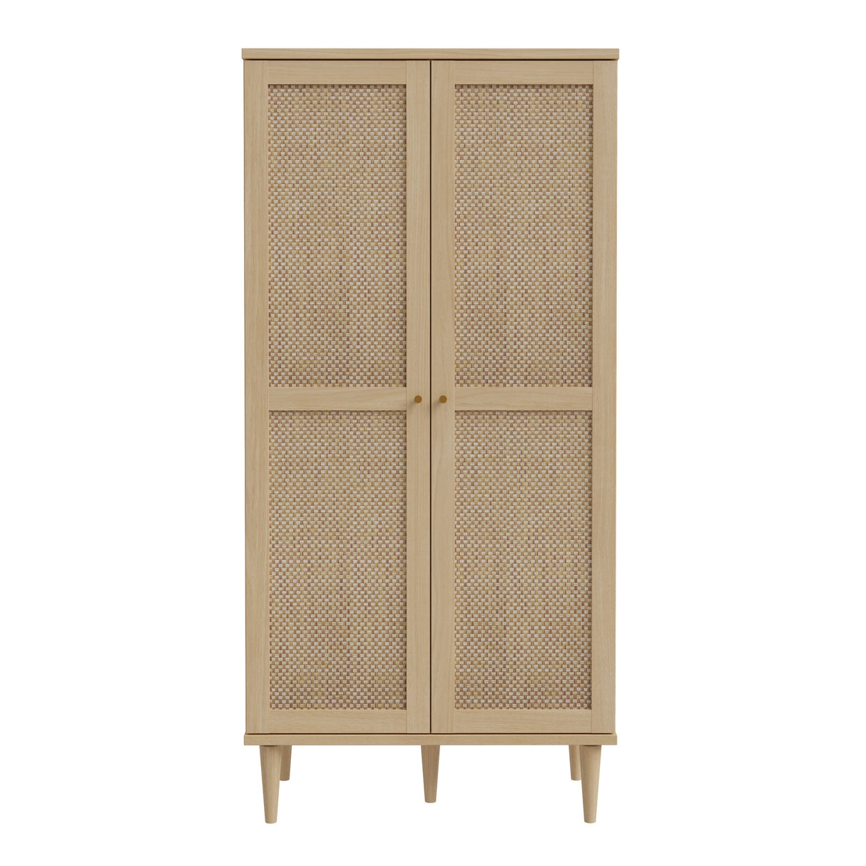 Calasetta Rattan and Light Oak 2 Door Display Unit