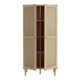 Calasetta Rattan and Light Oak 2 Door Display Unit