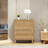Manila Rattan 3+2 Drawer Chest of Drawers