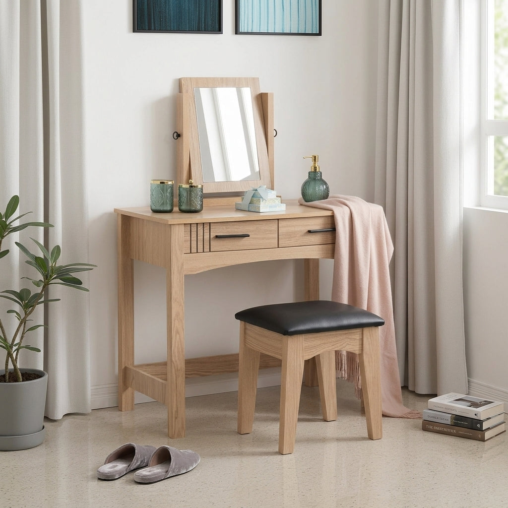 Tessa 2 Drawer Dressing Table Vanity Set
