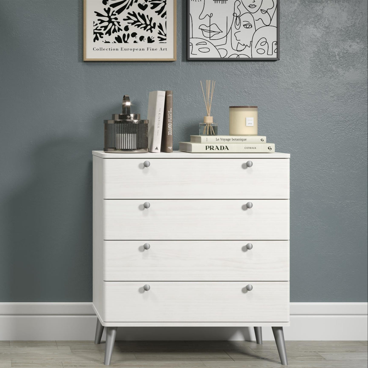 Augusta Curved 4 Drawer Chest