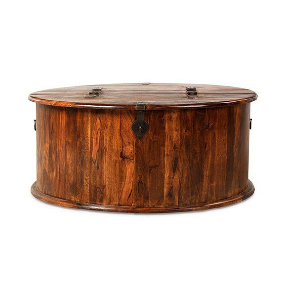 Denali Round Storage Trunk Coffee Table
