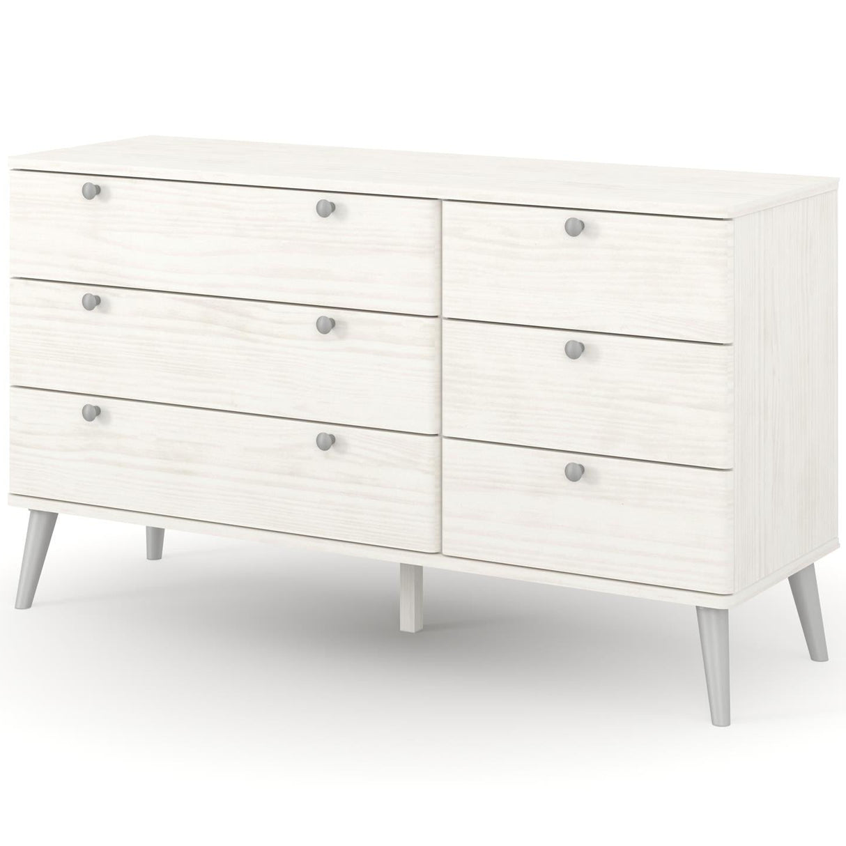 Augusta Curved 6 Drawer Wide Chest