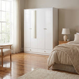Denver 4 Door 2 Drawer Mirrored Wardrobe