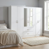 Paddington 6 Door 2 Drawer Mirrored Wardrobe