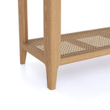 Cypress 2 Drawer Rattan Console Table with Open Shelf