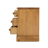 Maple 3 Drawer Bedside Table