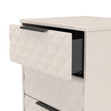 Harlequin 5 Drawer Bedside Table with Black Hairpin Legs