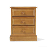 Maple 3 Drawer Bedside Table