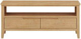 Hudson 2 Drawer Open Shelf TV Unit