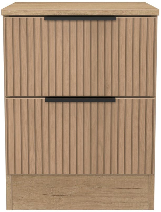 Java 2 Drawer Bedside Table