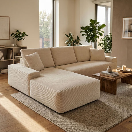 Cove Boneless Compressed Corner Chaise Sofa