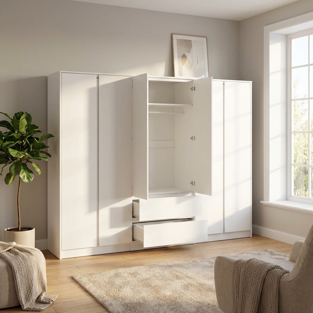 Malvern 6 Door 2 Drawer Wardrobe