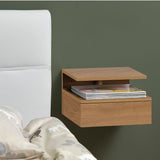 Ashlan Wall Mounted Open Bedside Table with 1 Drawer