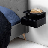 Ashlan Wall Mounted Open Bedside Table with 1 Drawer