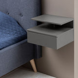 Ashlan Wall Mounted Open Bedside Table with 1 Drawer