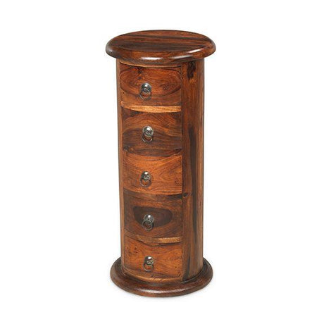 Denali 5 Drawer Slim Drum Chest of Drawers