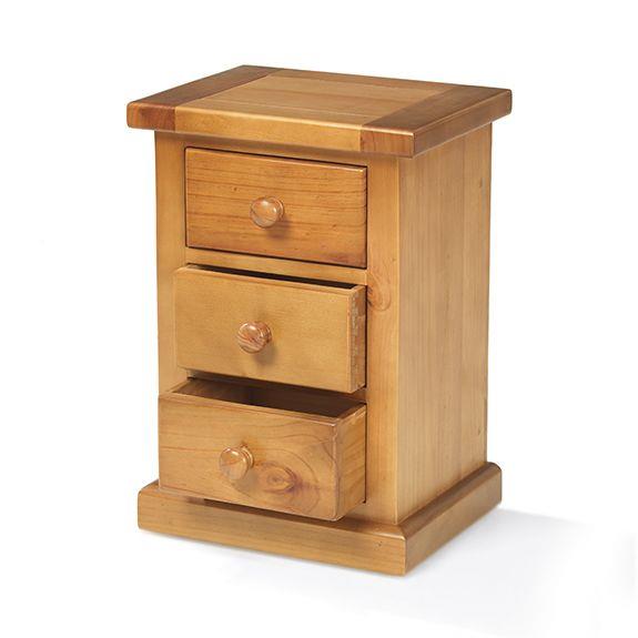 Verde Large 3 Drawer Bedside