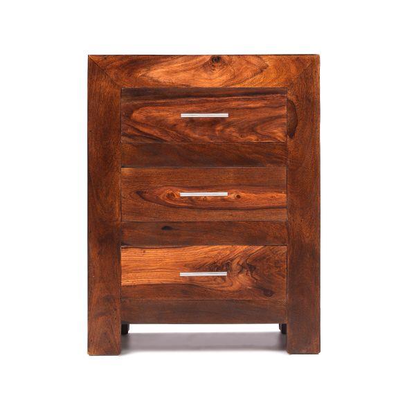 Sequoia 3 Drawer Bedside Table